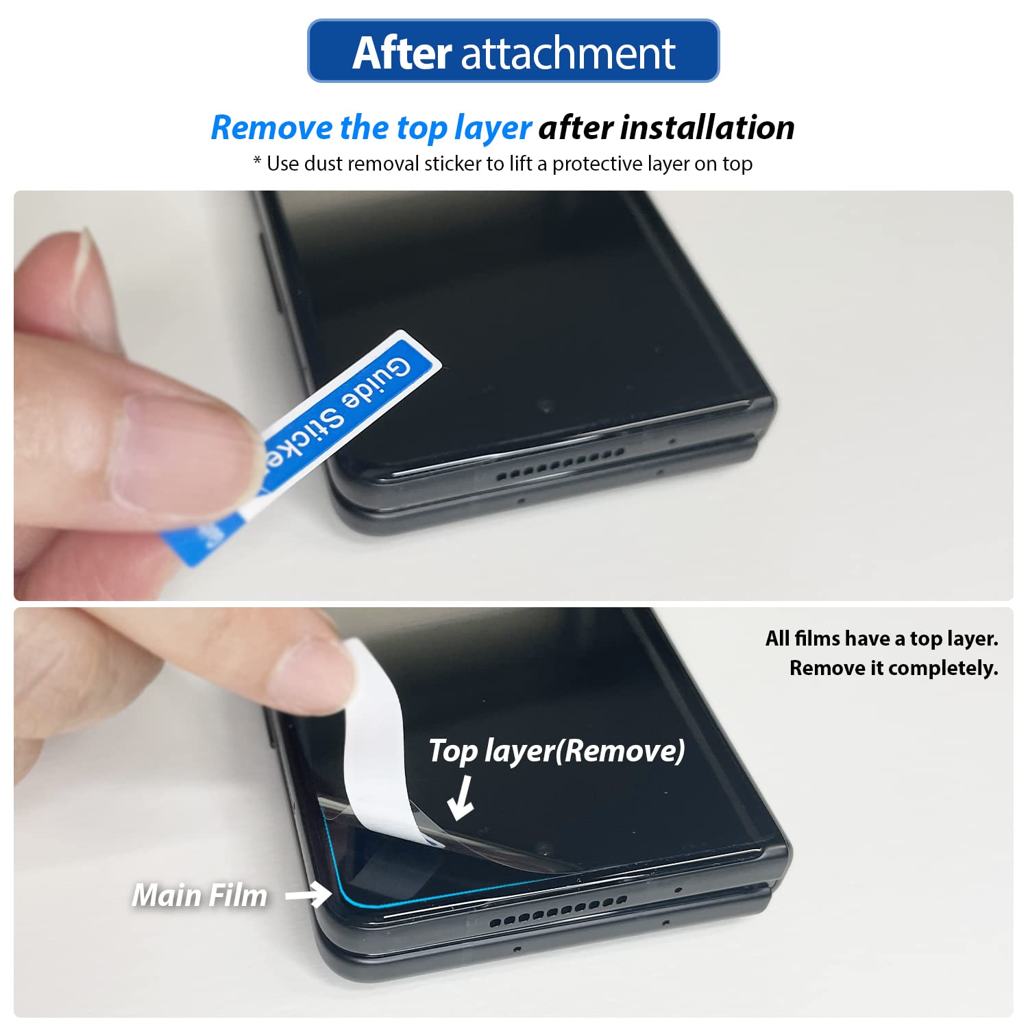 DOME GLASS Whitestone Premium Film Screen Protector for Galaxy Z Fold 4 2022, HD Clear TPU Film with Camera Protector - Image 3