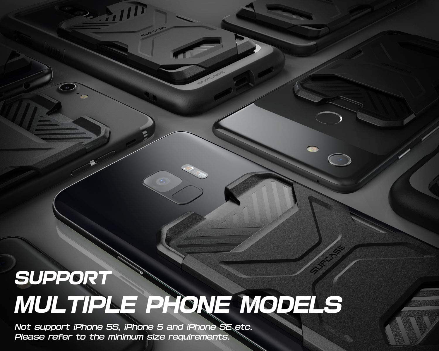 SUPCASE Adhesive Slim Wallet,(2-Pack) Ultra Thin Stick-On Silicone Credit Card Holder Sticker Adhesive Cell Phone Wallet Compatible for Most Smartphones（not fit Mobile Phones with Curved Back）(Black) - Image 5