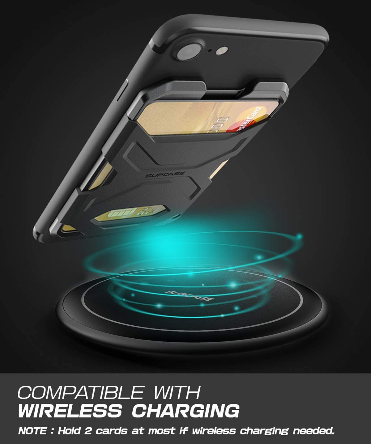 SUPCASE Adhesive Slim Wallet,(2-Pack) Ultra Thin Stick-On Silicone Credit Card Holder Sticker Adhesive Cell Phone Wallet Compatible for Most Smartphones（not fit Mobile Phones with Curved Back）(Black) - Image 6