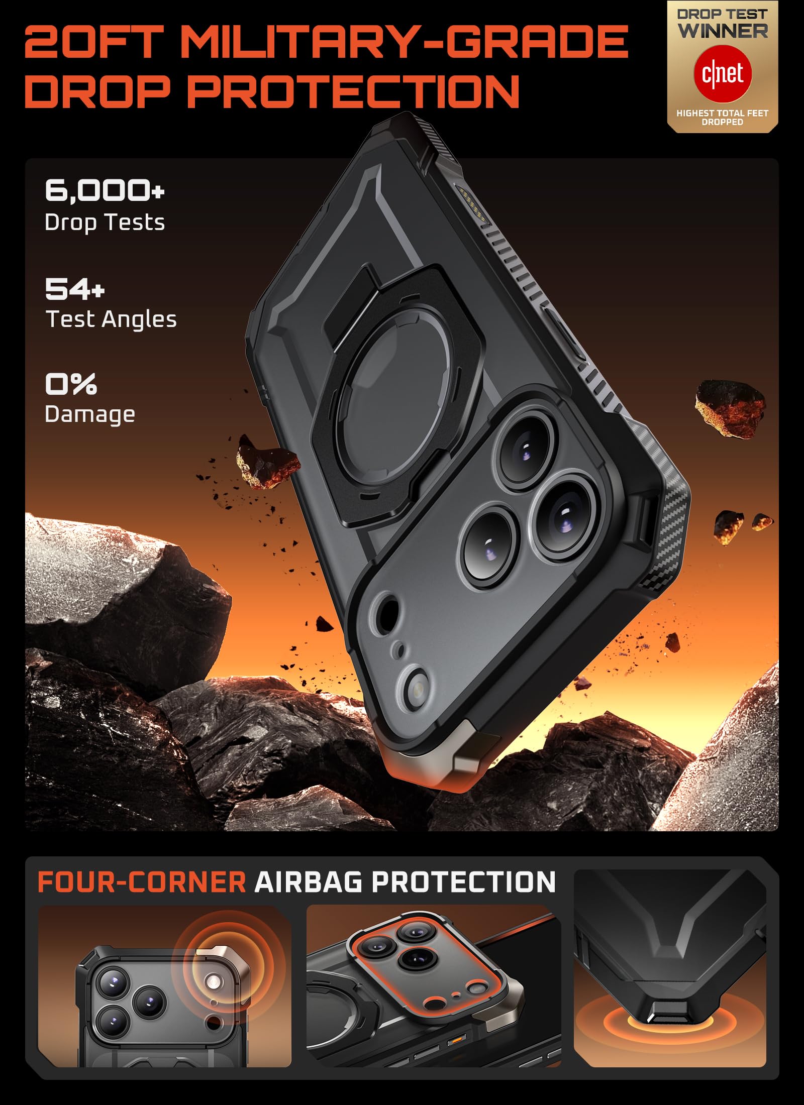 SUPCASE Bundle for iPhone 17 Pro Max UBGrip Case (Black) & Magnetic Wallet - Image 3