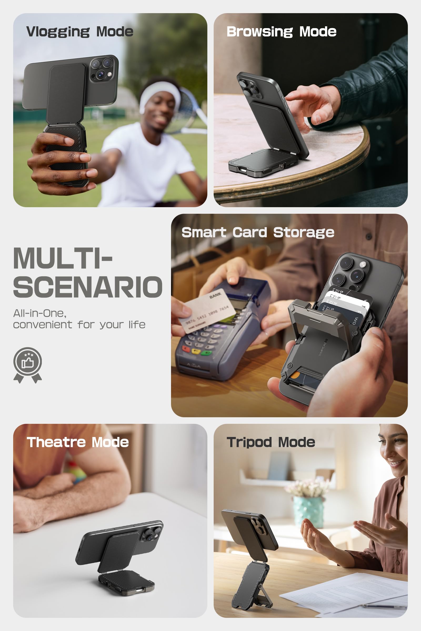 SUPCASE Bundle for iPhone 17 Pro Max UBGrip Case (Black) & Magnetic Wallet - Image 7