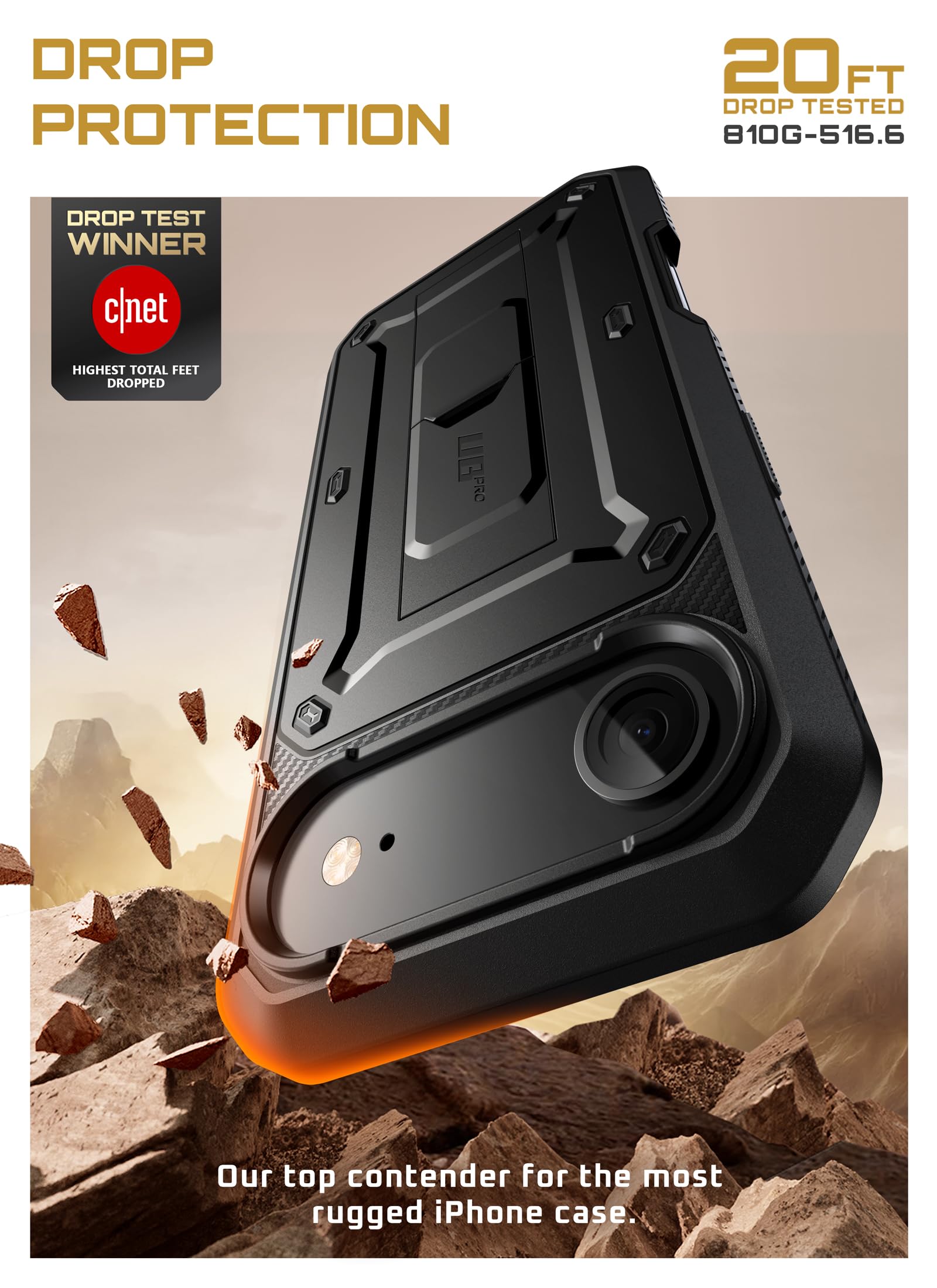 SUPCASE Bundle for iPhone Air UBPro Case (Black) & AirPods Pro 3 UBPro Case - Image 3