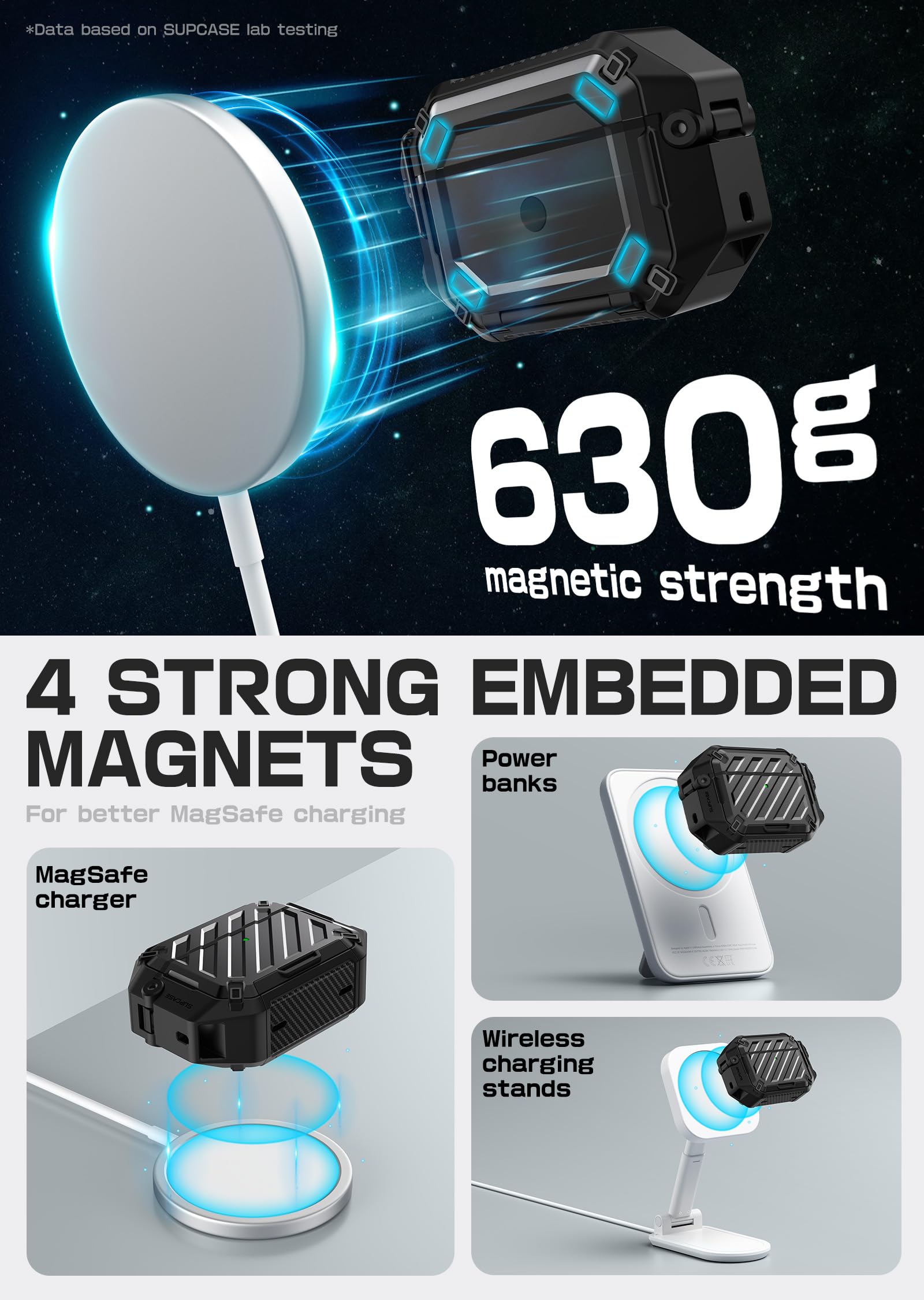 SUPCASE Bundle for iPhone 17 Pro Max UBGrip Case (Black) & AirPods Pro 3 UBPro Case - Image 6