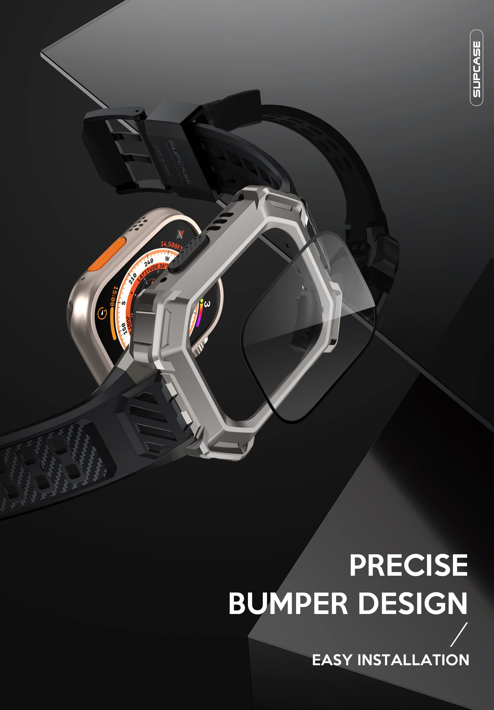 SUPCASE for Apple Watch Ultra Band with Case (Unicorn Beetle Pro XT), [2X Screen Protector] [Military-Grade Protection] Rugged Men Metal Cover with Adjustable Strap Band for iWatch Ultra 3/2/1, Star - Image 4