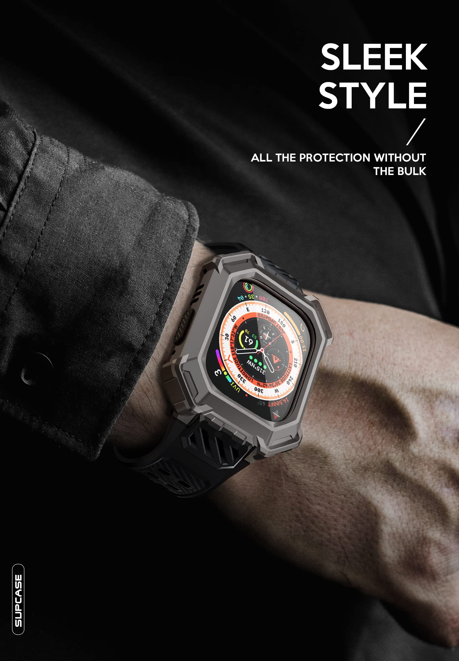 SUPCASE for Apple Watch Ultra Band with Case (Unicorn Beetle Pro XT), [2X Screen Protector] [Military-Grade Protection] Rugged Men Metal Cover with Adjustable Strap Band for iWatch Ultra 3/2/1, Star - Image 7