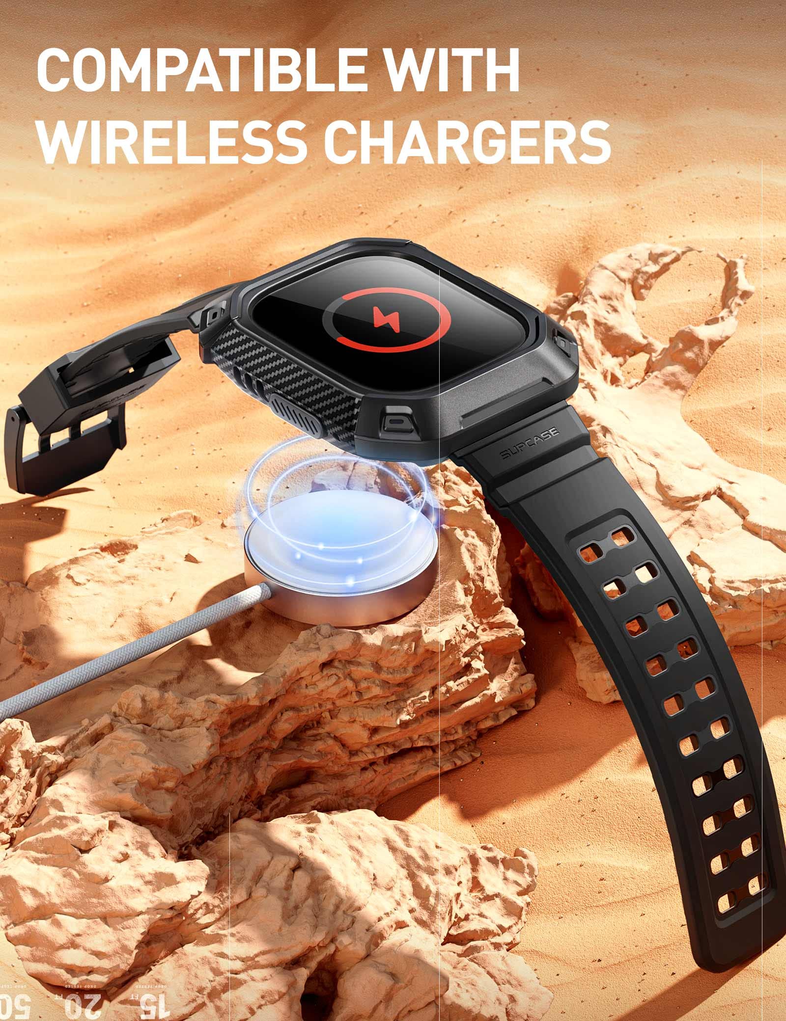 SUPCASE for Apple Watch Ultra Case with Band (Unicorn Beetle Pro), [2X Screen Protector] [Military-Grade Drop Protection] Rugged Men Cover with Adjustable Strap Band for iWatch Ultra 3/2/1, Black - Image 5