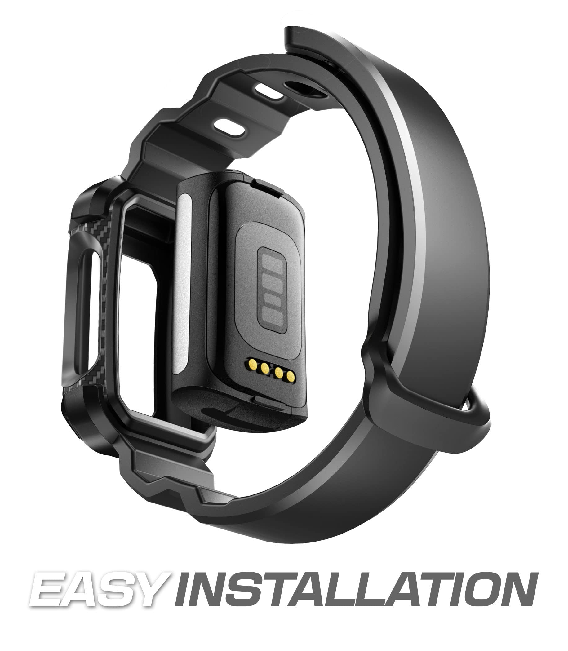 SUPCASE for Fitbit Fitbit Charge 6 Band with Case (Unicorn Beetle Pro), [Military-Grade Protection] [Scratch-Resistant] Rugged Men Cover with Adjustable Strap Wristband for Fitbit Charge 6/5, Black - Image 4