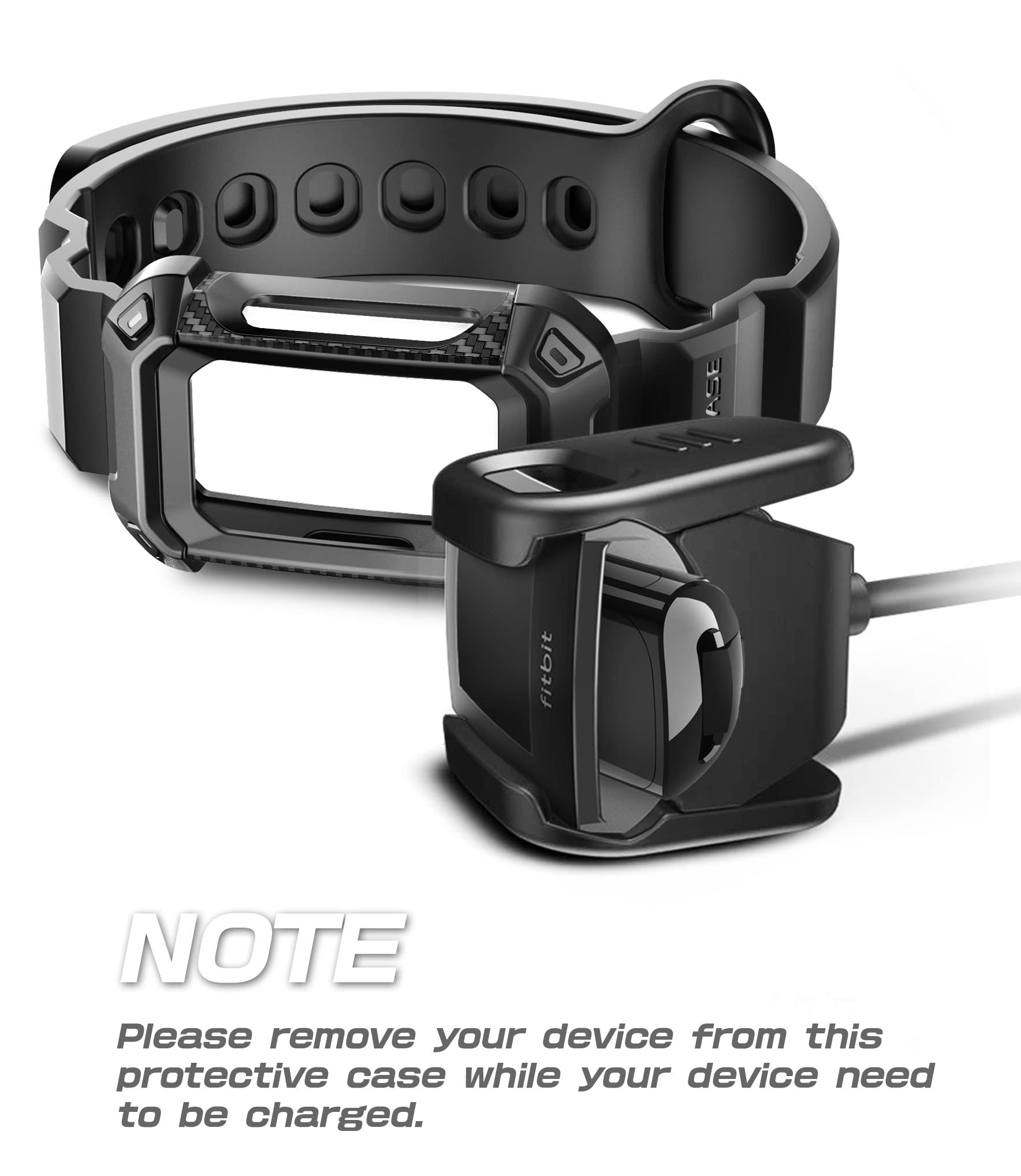 SUPCASE for Fitbit Fitbit Charge 6 Band with Case (Unicorn Beetle Pro), [Military-Grade Protection] [Scratch-Resistant] Rugged Men Cover with Adjustable Strap Wristband for Fitbit Charge 6/5, Black - Image 5