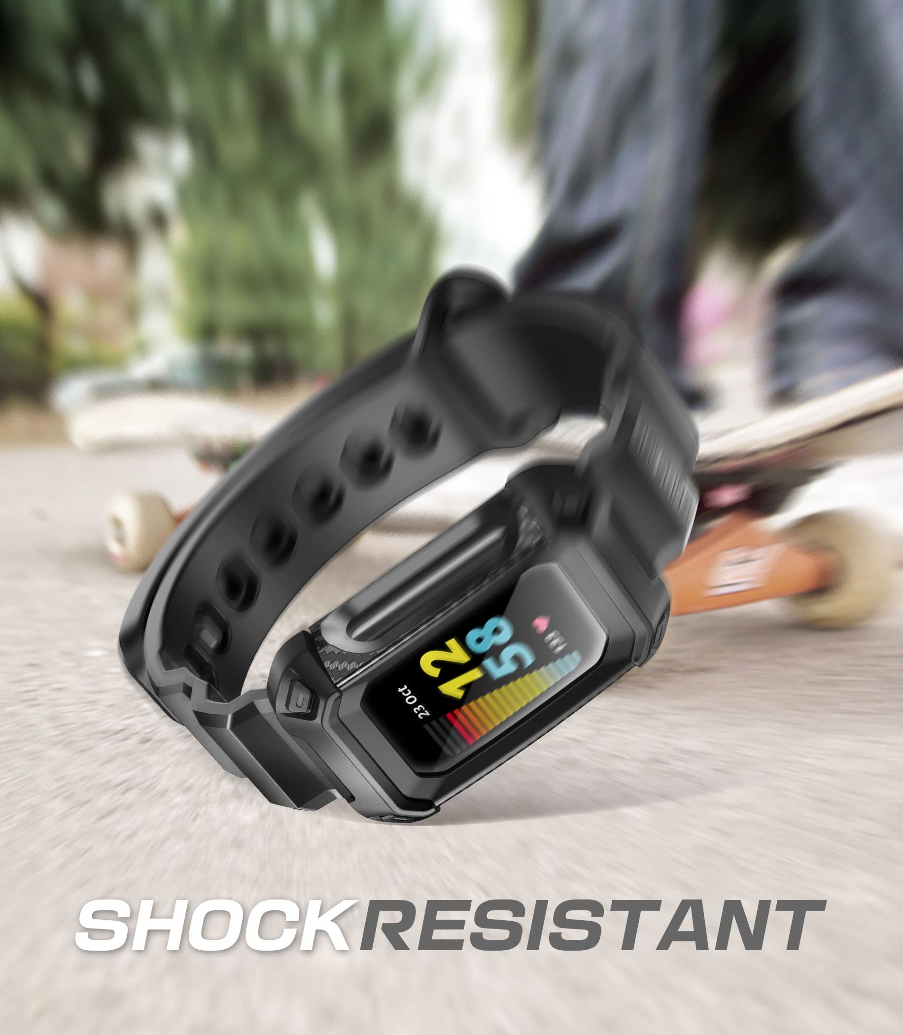 SUPCASE for Fitbit Fitbit Charge 6 Band with Case (Unicorn Beetle Pro), [Military-Grade Protection] [Scratch-Resistant] Rugged Men Cover with Adjustable Strap Wristband for Fitbit Charge 6/5, Black - Image 6