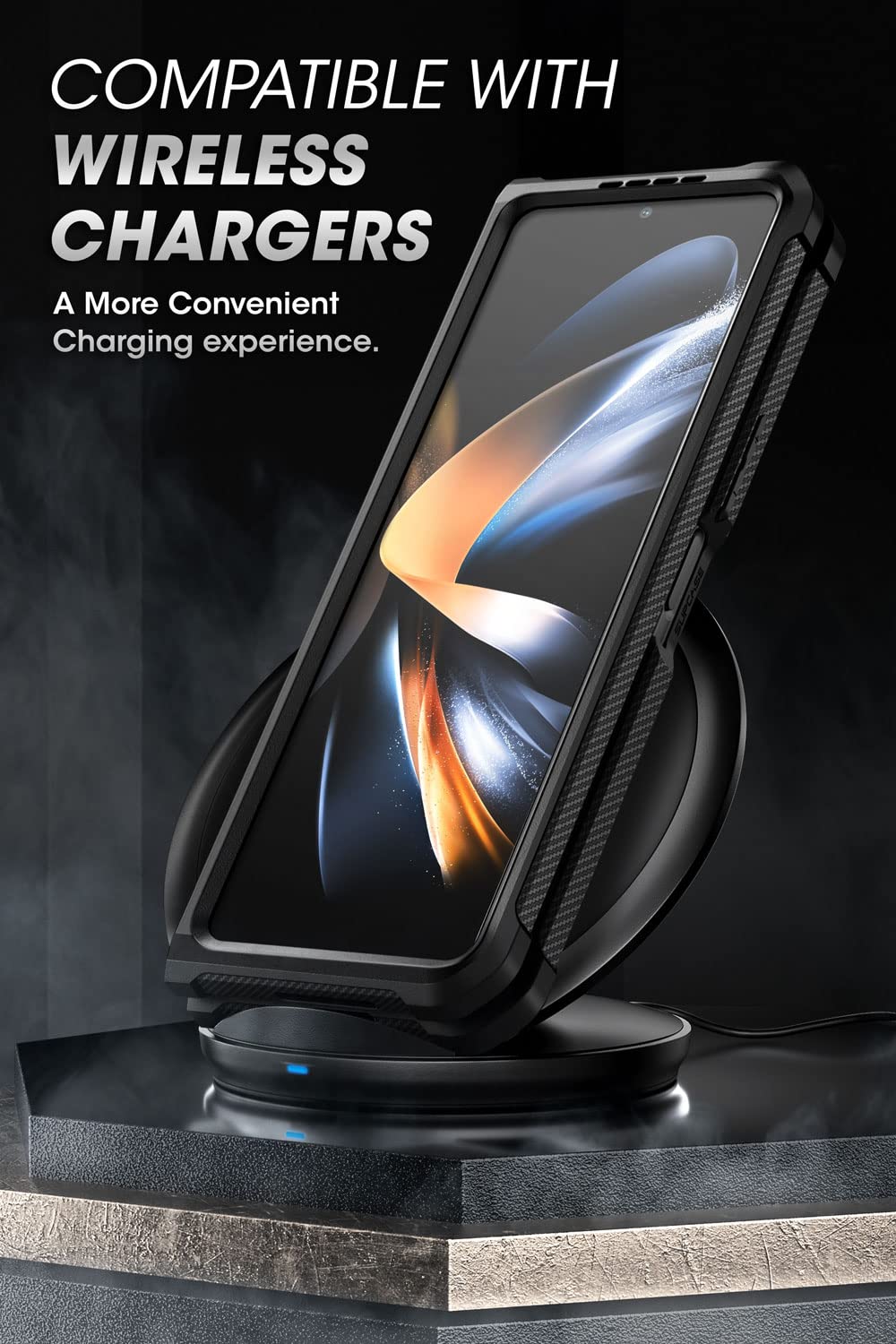 SUPCASE for Galaxy Z Fold 4 Case with Stand & Belt-Clip (Unicorn Beetle), [Built-in Screen Protector] [Military-Grade Drop Protection] Heavy Duty Protective Phone Case for Samsung Fold 4, Black - Image 5