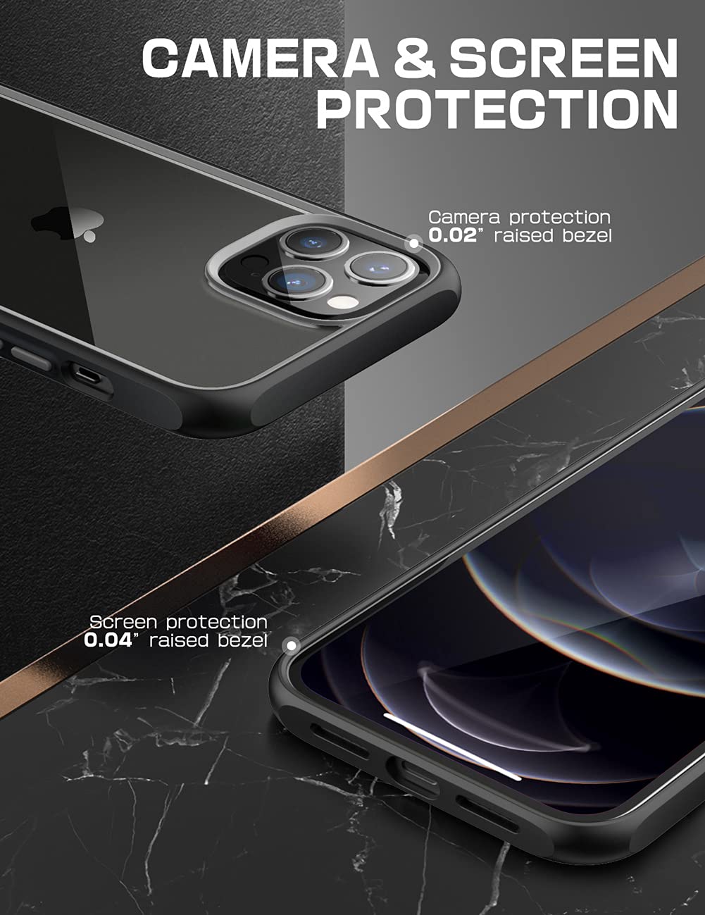 SUPCASE for iPhone 13 Pro Case (Unicorn Beetle Style), [Anti-Scratch] Premium Hybrid Protective Clear Back Phone Case for iPhone 13 Pro 6.1 Inch 2021, Black - Image 5