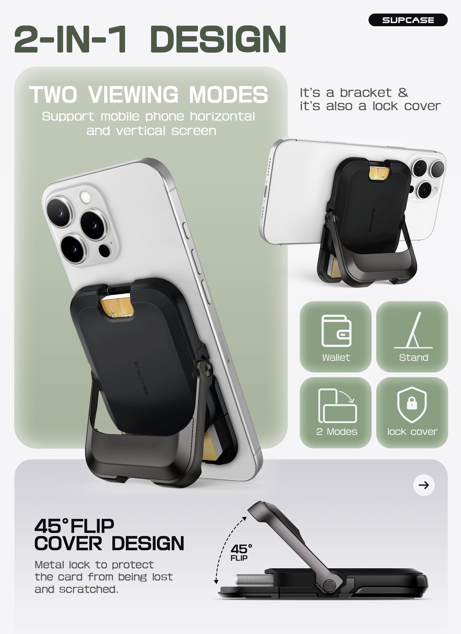 SUPCASE Bundle for iPhone Air UBGrip Case (Black) & Magnetic Wallet (Carbon Black) - Image 5