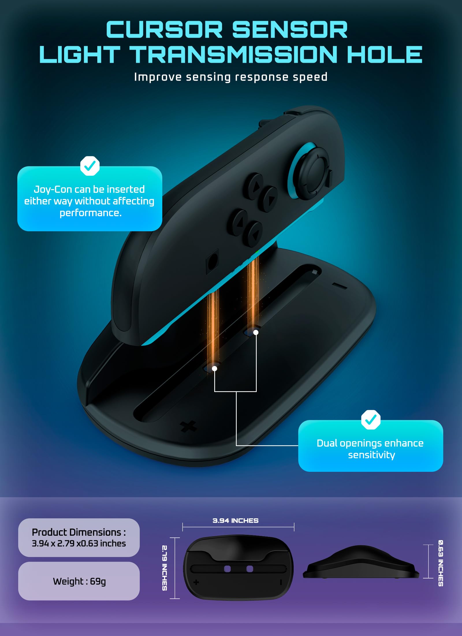 SUPCASE for Nintendo Switch 2 Mouse Grip, [2 Pack] [Ergonomic Design] [Aim Assist] Shooter Games Mouse Grip Adapter Compatible with Switch 2 Joy Con Controllers 2025, Black - Image 7