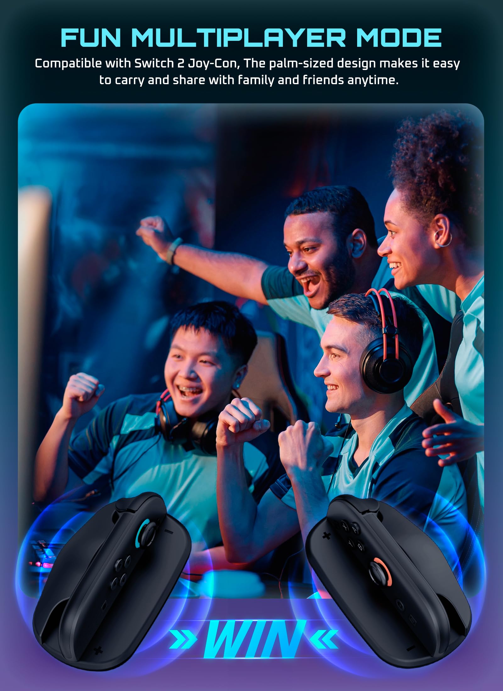 SUPCASE for Nintendo Switch 2 Mouse Grip, [2 Pack] [Ergonomic Design] [Aim Assist] Shooter Games Mouse Grip Adapter Compatible with Switch 2 Joy Con Controllers 2025, Black - Image 8