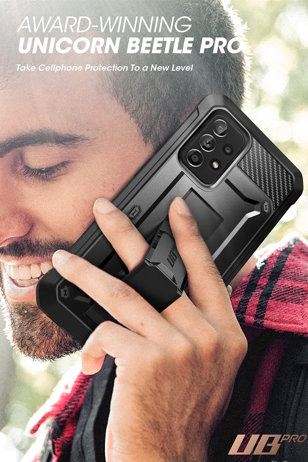 SUPCASE for Samsung Galaxy A53 5G Case with Screen Protector (Unicorn Beetle Pro), [Built-in Stand & Belt-Clip] Heavy Duty Shockproof Rugged Kickstand Protective Phone Case for Samsung A53 5G, Black - Image 7