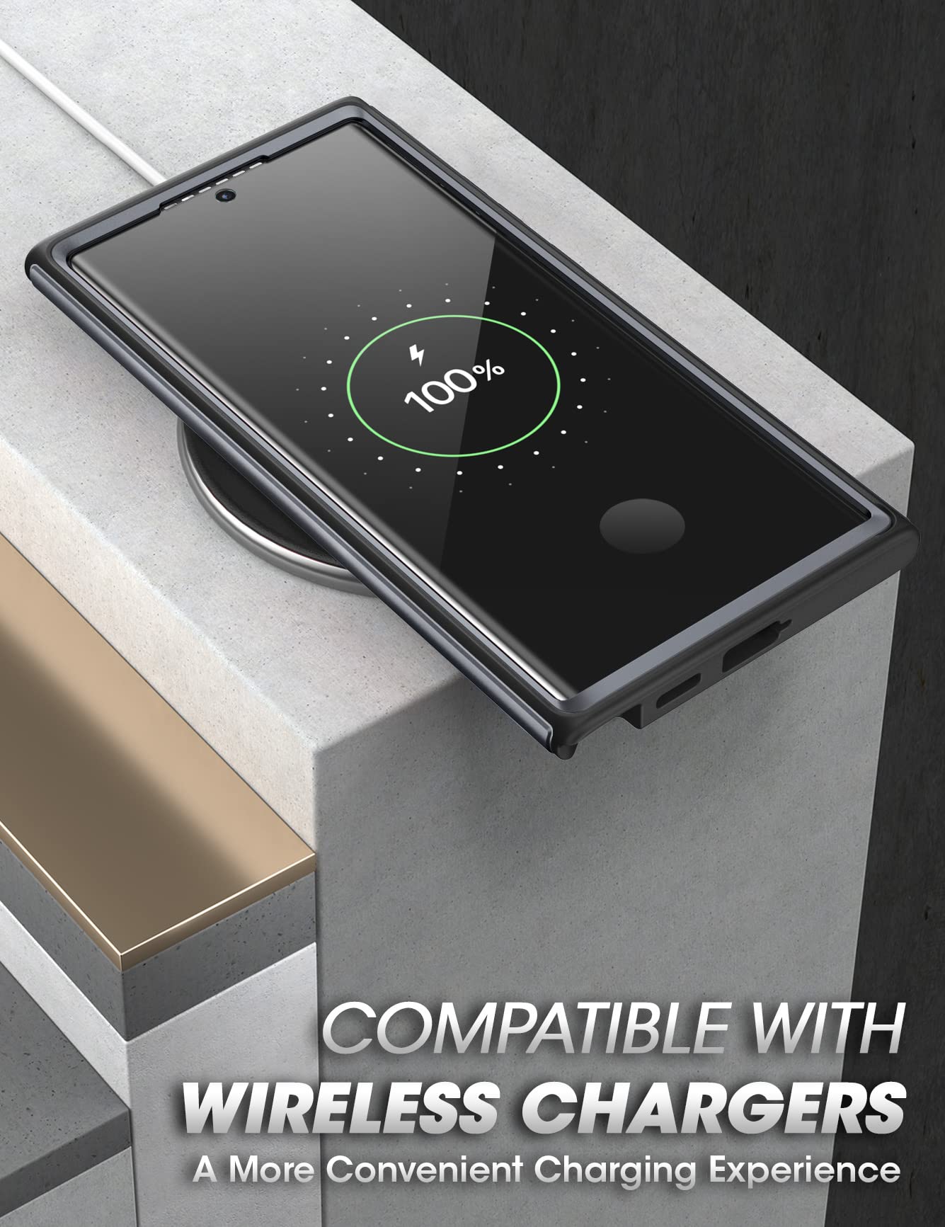 SUPCASE for Samsung Galaxy S22 Ultra Case (Unicorn Beetle Edge Pro), [Built-in Screen Protector] [Military-Grade Protection] Slim Frame Clear Protective Phone Case for S22 Ultra 5G 2022, Black - Image 6