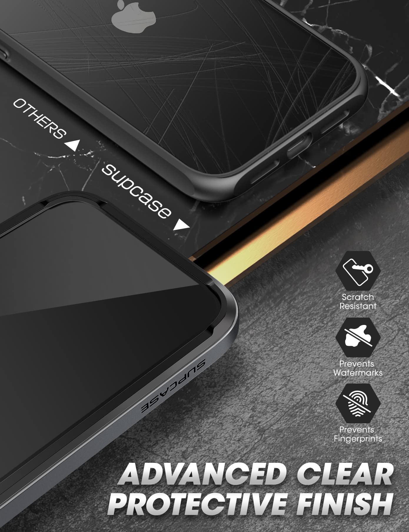 SUPCASE Unicorn Beetle Edge XT Series Case for iPhone SE (2020/2022) /iPhone 7 /iPhone 8, Slim Frame Clear Protective Case with Built-in Screen Protector (Black) - Image 7