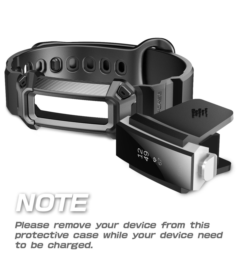 SUPCASE Unicorn Beetle Pro Bands with Case for Fitbit Alta HR/Fitbit Alta (Black) - Image 4