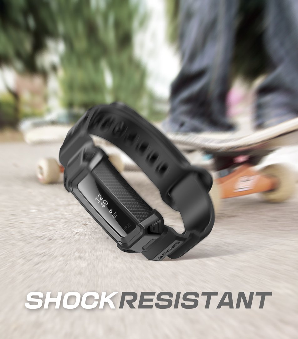 SUPCASE Unicorn Beetle Pro Bands with Case for Fitbit Alta HR/Fitbit Alta (Black) - Image 5