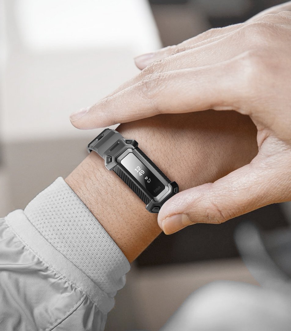 SUPCASE Unicorn Beetle Pro Bands with Case for Fitbit Alta HR/Fitbit Alta (Black) - Image 6