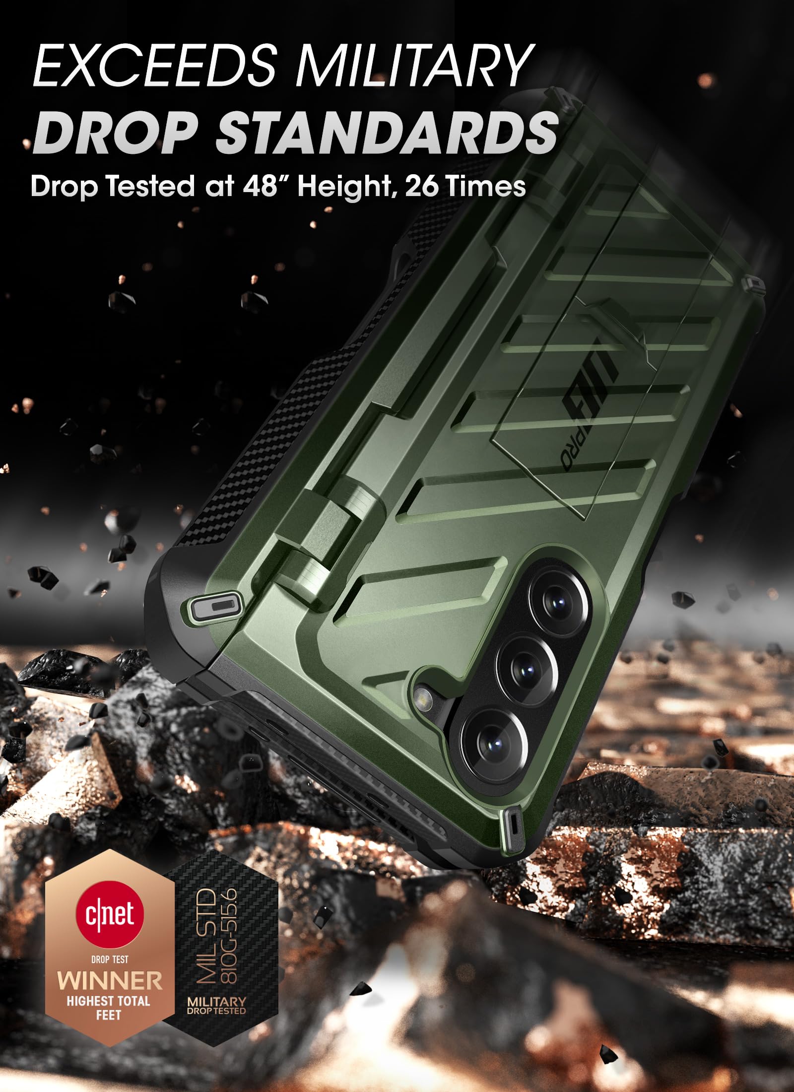 SUPCASE Unicorn Beetle Pro Case for Galaxy Z Fold 5 5G (2023), with Built-in S Pen Slot & Screen Protector & Kickstand Full-Body Dual Layer Rugged Case (Guldan) - Image 3