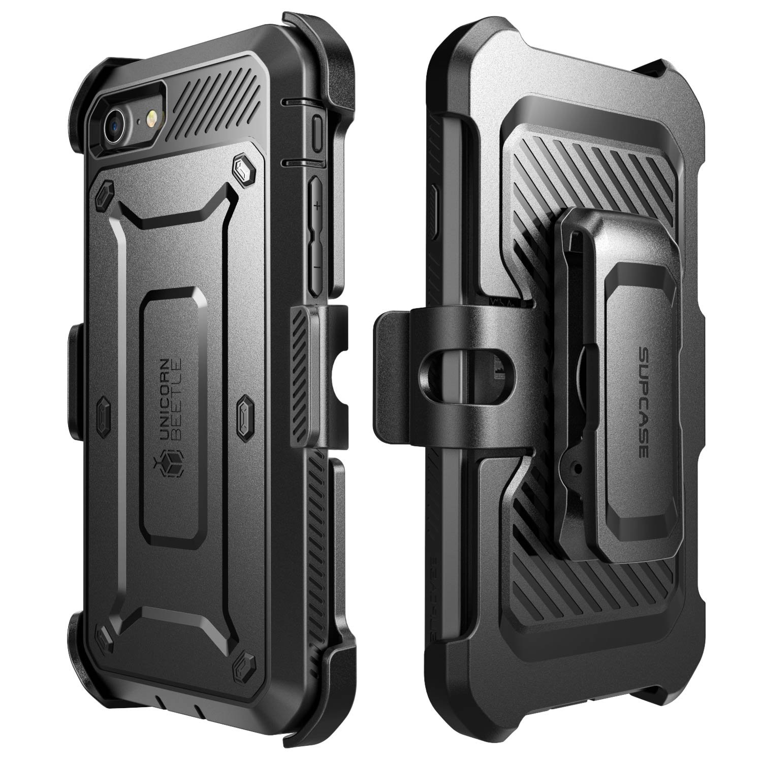 SUPCASE Unicorn Beetle Pro Series Case Designed for iPhone 7 / 8 / iPhone SE 2 (2020) / iPhone SE 3 (2022), Full-body Rugged Holster Case with Built-in Screen Protector (Black) - Image 7