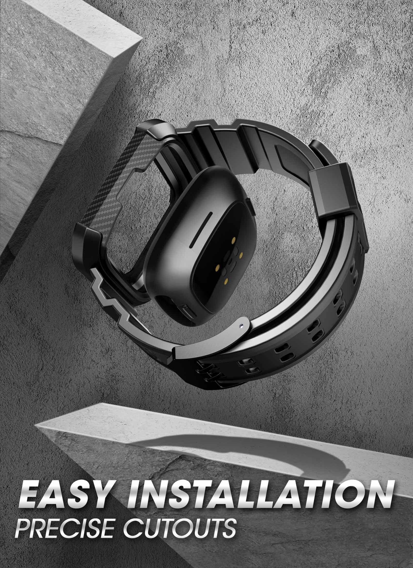 SUPCASE Unicorn Beetle Pro Watch Bands for Fitbit Versa 4 / Fitbit Versa 3 / Fitbit Sense 2/1, Protective Replacement Wristband Case Band - Image 3