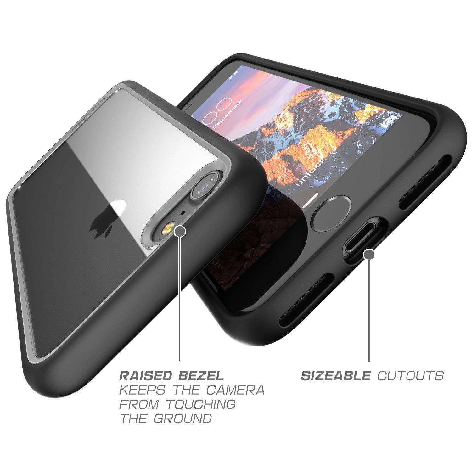 SUPCASE Unicorn Beetle Style Case for iPhone SE 3 (2022), iPhone SE 2020, iPhone 7, iPhone 8, Premium Hybrid Protective Clear Case (Black) - Image 7