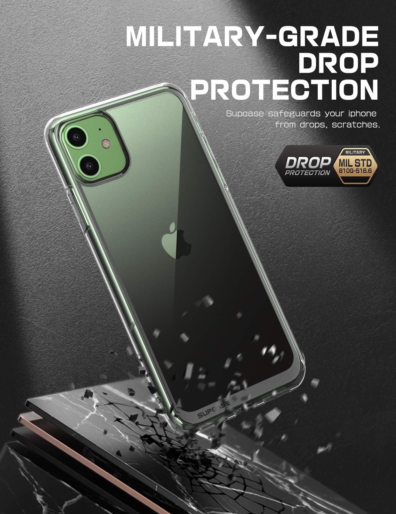 SUPCASE Unicorn Beetle Style Series Case Designed for iPhone 11 6.1 Inch (2019 Release), Premium Hybrid Protective Clear Case (Clear) - Image 5