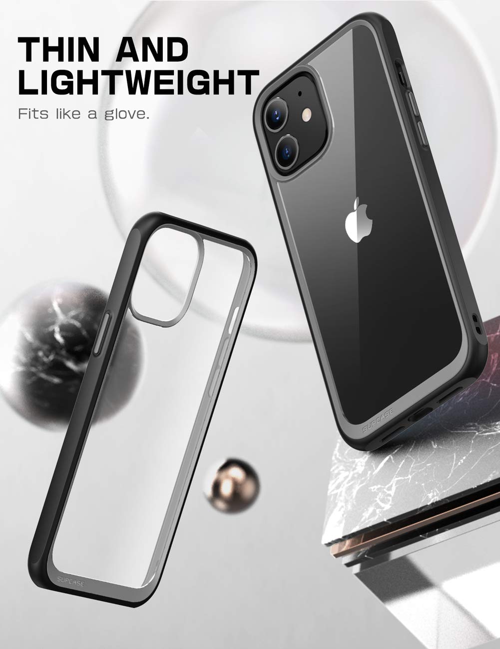SUPCASE Unicorn Beetle Style Series Case Designed for iPhone 12 Mini (2020 Release) 5.4 Inch , Premium Hybrid Protective Clear Case (Black) - Image 3