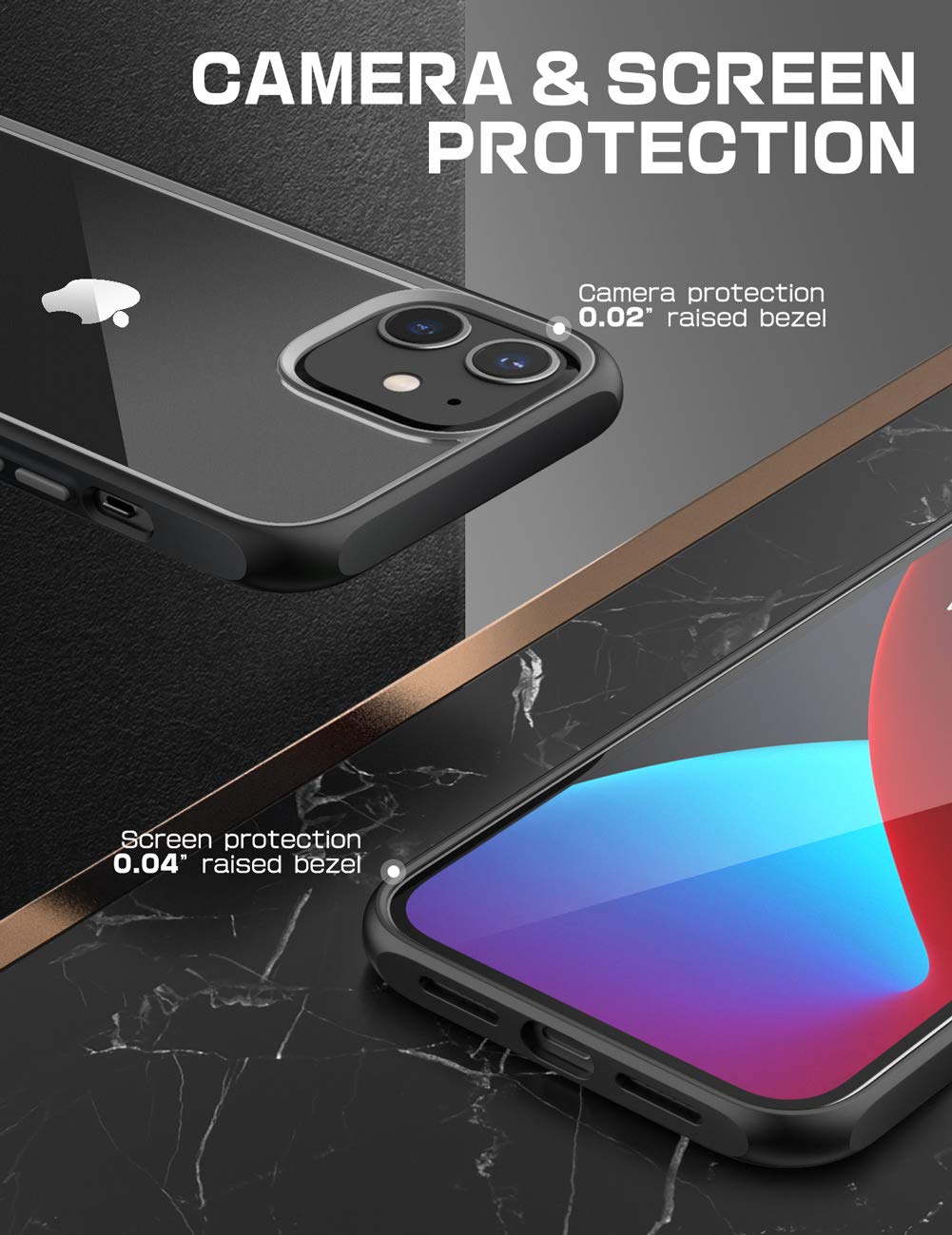 SUPCASE Unicorn Beetle Style Series Case Designed for iPhone 12 Mini (2020 Release) 5.4 Inch , Premium Hybrid Protective Clear Case (Black) - Image 5