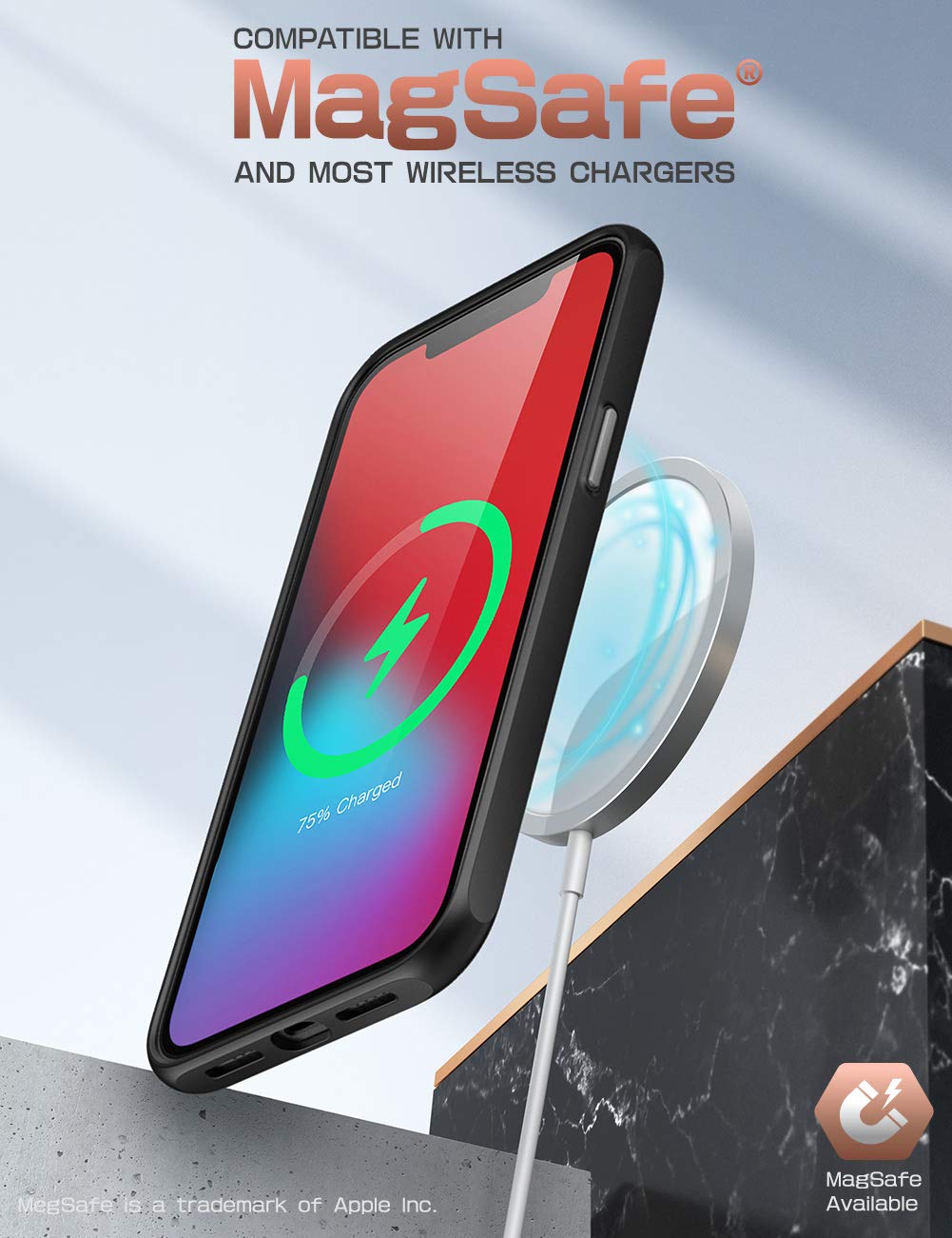 SUPCASE Unicorn Beetle Style Series Case Designed for iPhone 12 Mini (2020 Release) 5.4 Inch , Premium Hybrid Protective Clear Case (Black) - Image 7