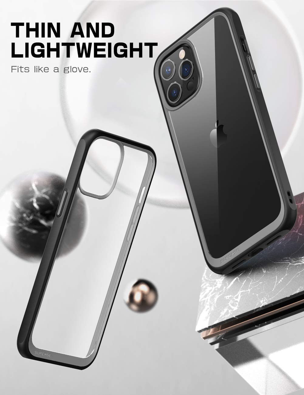 SupCase Unicorn Beetle Style Series Case Designed for iPhone 12 Pro Max (2020 Release) 6.7 Inch, Premium Hybrid Protective Clear Case (Black) - Image 3