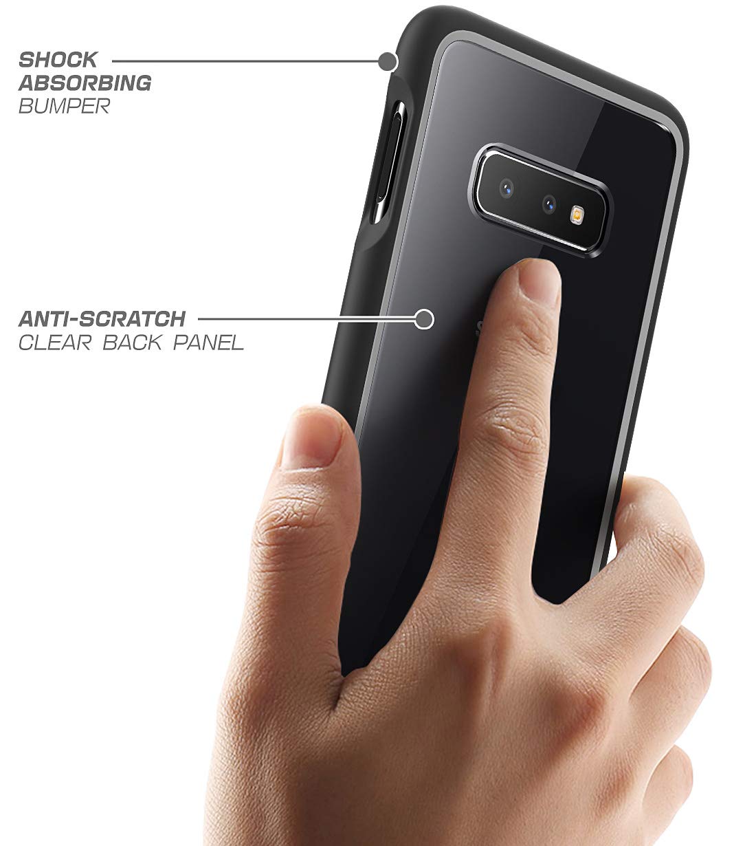 SupCase Unicorn Beetle Style Series Designed for Samsung Galaxy S10e Case 2019 Release PC and TPU Premium Hybrid Protective Clear Slim Fit Case (Black) - Image 6