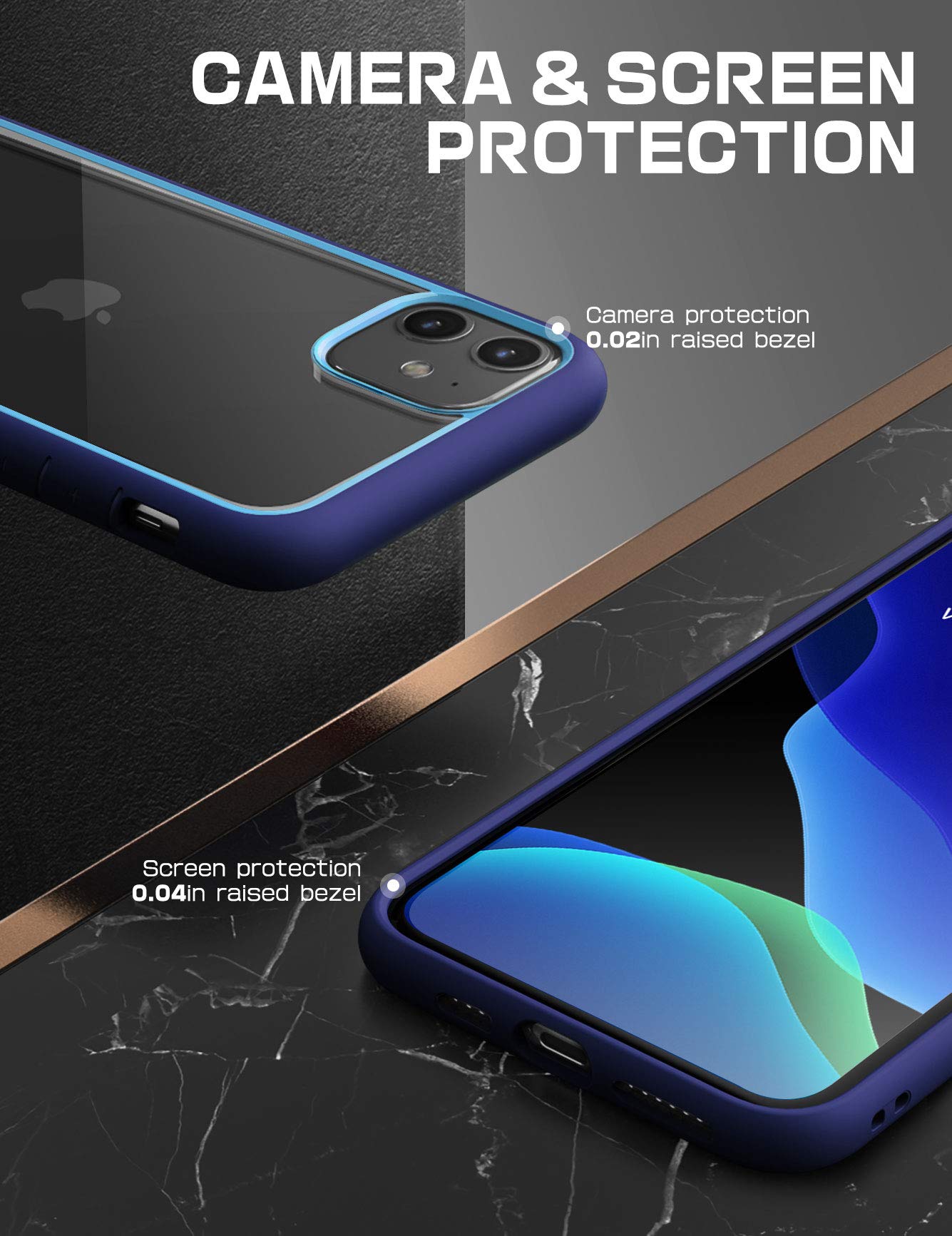 SUPCASE Unicorn Beetle Style Series Premium Hybrid Protective Clear Case for 6.1-Inch iPhone 11 (2019), Navy - Image 5